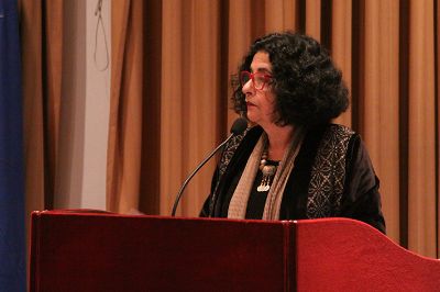 En la ceremonia de lanzamiento participó la vicerrectora de Extensión y Comunicaciones de la U. de Chile y directora del Comité Académico Marta Brunet, Faride Zeran.