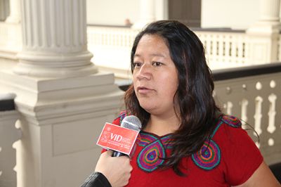 La investigadora Maya-q'iche' del Instituto Amaq' de Guatemala, Gladys Tzul. 