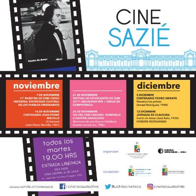 Programación de la cartelera de noviembre de Sala Sazié-Cineclub