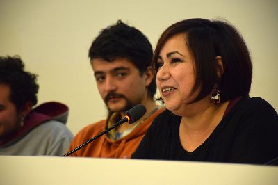 Marcela Campos, autora del libro e integrante del Colectivo Patricio Manzano, hizo un llamado a las generaciones actuales de estudiantes de la U. de Chile a movilizarse y actuar en su contexto social.