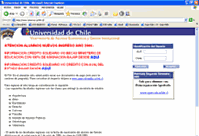 Para imprimir la cuponera 2006 se debe acceder a www.alumnos.uchile.cl
