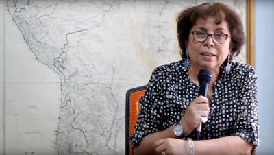 María Esther Pozo,  vicerrectora de la Universidad Mayor San Simón (UMSS), Cochabamba, Bolivia.
