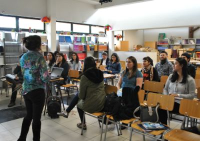 La jornada reunió a profesionales del área de orientación de cinco de los siete liceos acompañados por la Universidad de Chile.