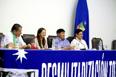 Conversatorio "Weichan Ngütram", organizado por la Comisión Triestamental de Pueblos Indígenas de la Universidad de Chile.