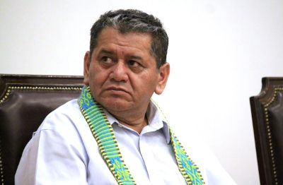 Héctor Mariano, profesor de mapudungún de la Facultad de Filosofía y Humanidades.