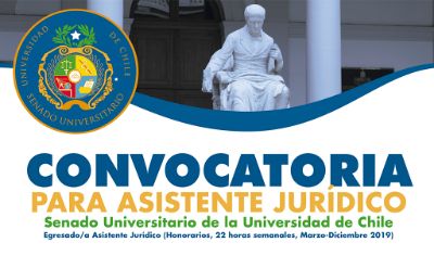 El Senado Universitario se encuentra en proceso de búsqueda de un egresado de la Escuela de Derecho que desee desempeñar las funciones de Asistente Jurídico.