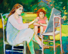 Ximena Cristi, leccin de pintura, leo sobre tela, 80x100cm, 2000