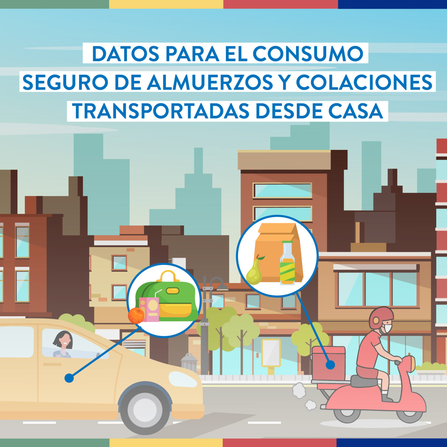 Datos para el consumo seguro de almuerzos y colaciones transportadas desde casa