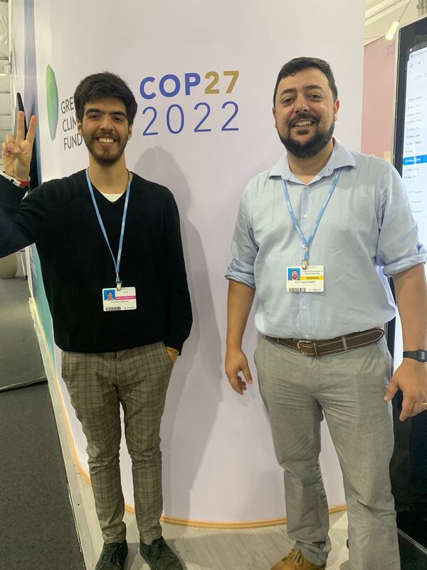 Francisco Chahuán, ayudante CDA, junto al prof. Ezio Costa, subdirector del CDA