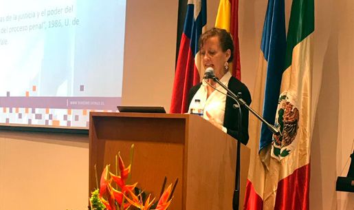 Profesora Gajardo expone sobre sistema de pensiones chileno en Colombia