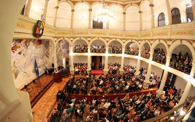 Ceremonia de conmemoración del Día Internacional de la Mujer, titulada ¿Universidades chilenas: hacia territorios libres de acoso sexual¿.