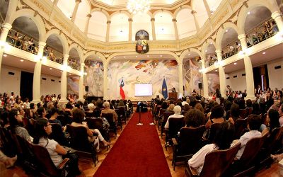 Ceremonia de conmemoración del Día Internacional de la Mujer, titulada ¿Universidades chilenas: hacia territorios libres de acoso sexual¿.