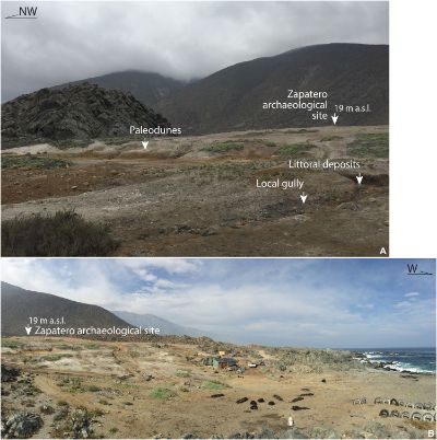 Paleodunas del sitio arqueológico Zapatero, Región de Antofagasta
