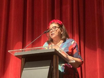 Gaby Rivera, presidenta de la Agrupación de Familiares de Detenidos Desaparecidos