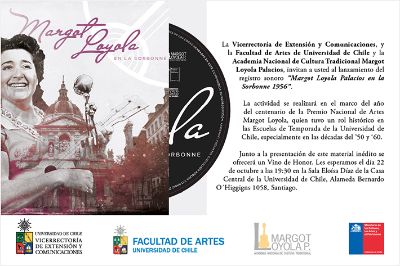 Lanzamiento del registro sonoro "Margot Loyola Palacios en la Sorbonne 1956"