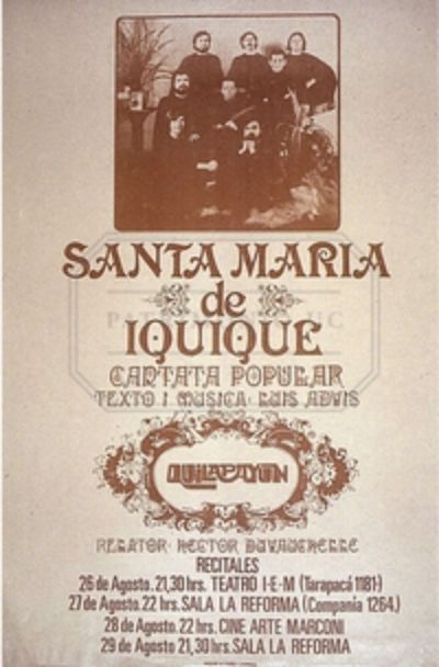 Día del Patrimonio:  Cantata Santa María de Iquique a 50 años de su estreno. Imagen: Archivo Digital de la Universidad Católica. 