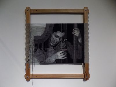 Obra de Ady González que es exhibida en "Al hilo de Violeta" en el GAM exposición que se inaugura este martes 22 de agosto a las 19:30 horas.