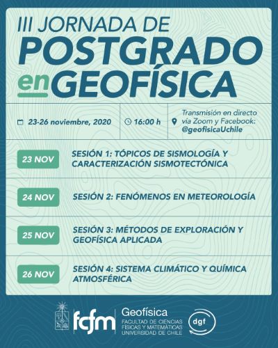 Afiche III Jornada de Postgrado en Geofísica