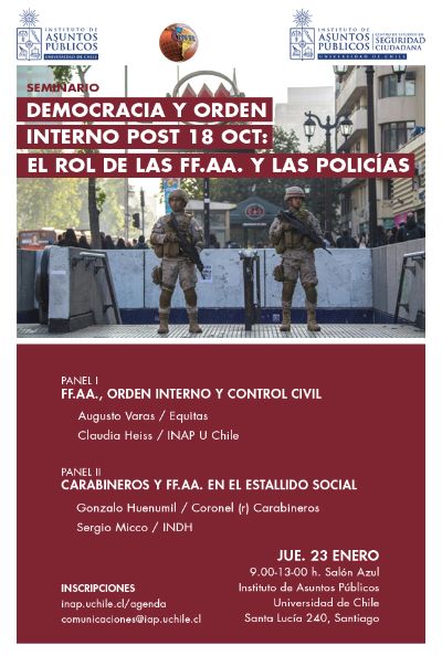 Seminario Orden interno en democracia: el rol de las FF.AA. y Carabineros post 18 oct.