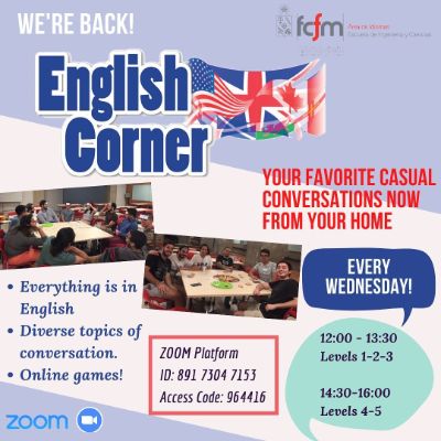 Afiche English Corner 2020