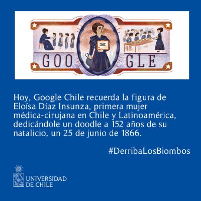 Google homenajeó a la dra. Eloísa Díaz en el aniversario de su nacimiento con su popular "doodle".  