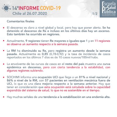 Informe Covid 19. Chile al 26/07/2020 (décimo cuartoreporte)
