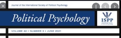"Taking Care of Each Other: How Can We Increase Compliance with Personal Protective Measures During the COVID-19 Pandemic in Chile?", publicada en Political Psychology.