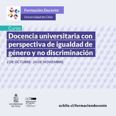 Banner del Curso: Docencia universitaria con perspectiva de igualdad de género y no discriminación