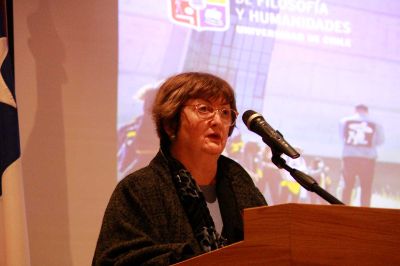 La profesora María Eugenia Góngora, decana al momento de la elaboración del proyecto de edificio y en el comienzo de las obras.