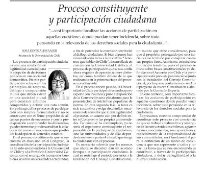 La columna fue publicada en la edición de este lunes del diario El Mercurio.