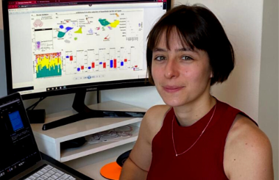 La estudiante de doctorado en Biología Celular Molecular y Neurociencias de la Facultad de Ciencia, Universidad de Chile, Sofía Puvogel.