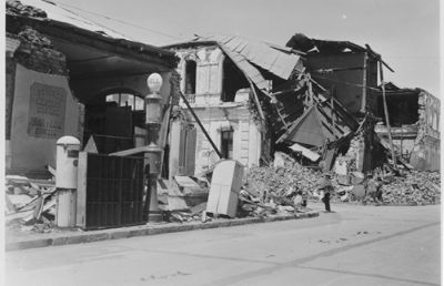 El terremoto ocurrido en Chillán el 24 de enero de 1939 es considerado el sismo con mayor cantidad de fallecidos en Chile con una cifra de 24 mil víctimas, aunque solo 5685 fueron identificados. (Fotografía de Archivo Fotográfico Museo Histórico Nacional) 