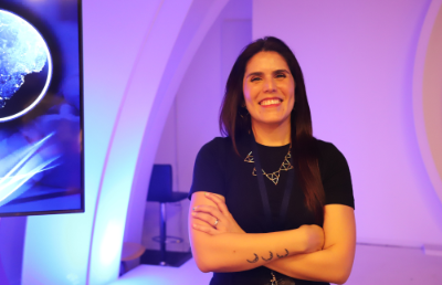 La cofundadora de “Quelp”, Alejandra Allendes, que fue la iniciativa seleccionada por el “Pre-event Workshop OktoberINVESTfest Latam 2023”. 