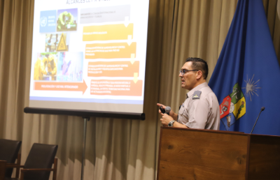 Ricardo Pasten, Mayor de la DGMN explicó los alcances de la ley y abordó consultas de las y los presentes. 