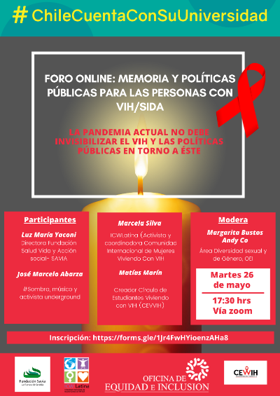 Foro Online en Conmemoración del Candlelight: Memoria y Políticas Públicas para las personas con VIH/SIDA 