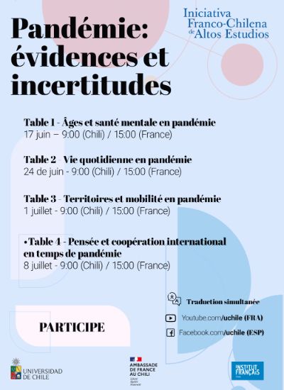 Afiche ciclo de conversaciones (versión en francés)