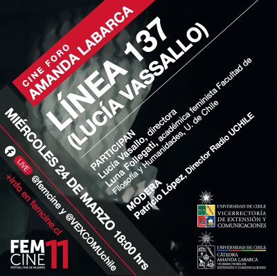 Cine foro Amanda Labarca en Femcine 11: "Línea 137"