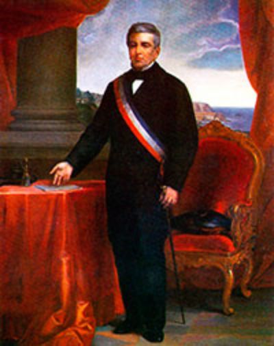 Retrato de Manuel Montt, Presidente de Chile entre 1851 y 1856.