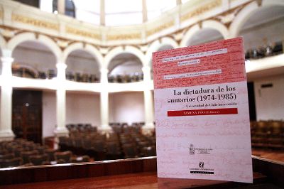 Este lunes 7 de noviembre a las 19:00 se realizará el lanzamiento de libro ¿La dictadura de los Sumarios (1974 - 1985). Universidad de Chile Intervenida¿ (Editorial Universitaria).