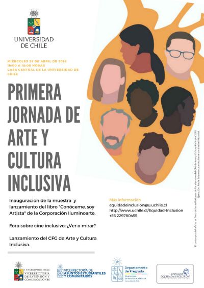Afiche Primera Jornada de Arte y Cultura Inclusiva.