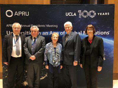 La delegación de la U. de Chile estuvo integrada por el Rector Ennio Vivaldi, la vicerrectora de Asuntos Académicos, Rosa Devés, y el director de Relaciones Internacionales, Eduardo Vera.