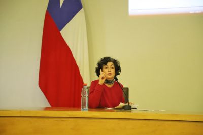 La actriz y directora del Teatro Camilo Henríquez, Paulina Urrutia, moderó el panel de discusión que contó con la participación de 3 expertos de diversas disciplinas. 