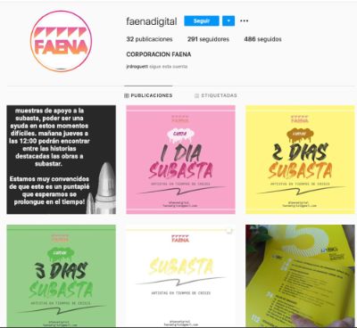 Faena Digital subirá las obras recibidas a historias destacadas por el período de una semana en su cuenta de Instagram @faenadigital.