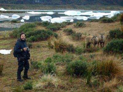 El profesor Briceño participó en un estudio en el Parque Nacional Bernardo O´Higgins para comprender el efecto del crecimiento demográfico en la población de Huemules del sur de Chile.