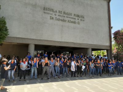 Integrantes y colaboradoras de la Mesa de Educación No Sexista, Escuela de Salud Pública Dr. Salvador Allende de la Universidad de Chile
