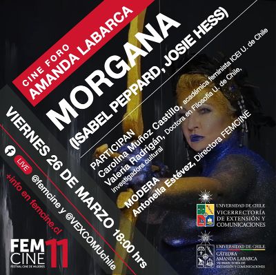 Afiches de los documentales "Línea 137" y "Morgana", que son parte del Cine Foro Amanda Labarca.
