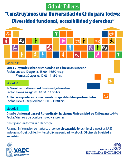 Construyamos una Universidad de Chile para Tod@s: diversidad funcional, accesibilidad y derechos