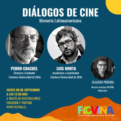 El jueves 9 de Septiembre a las 12:00 horas, se realizará un conversatorio entre el director de la película, Pedro Chaskel, y Luis Horta, coordinador de la Cineteca de la U. de Chile.