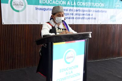 "El mandato para nosotros es tener que hablar de educación transversalmente entre todos los pueblos", expresó la presidenta de la Convención Constitucional, Elisa Loncon.