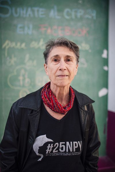 La académica, escritora y activista feminista Silvia Federici. Crédito: Analia Cid.